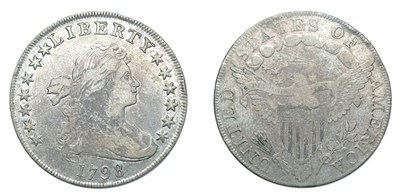 Lot 2558 - 1798, Draped Bust Dollar, Large Eagle, Thirteen Arrows