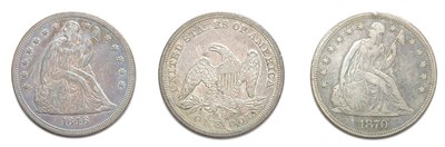 Lot 2584 - Liberty Seated Dollar, Seven Coins