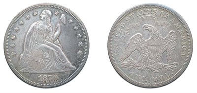 Lot 2579 - 1870 CC, Liberty Seated Dollar, With Motto
