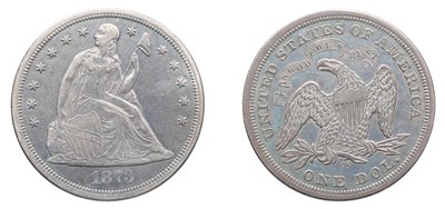 Lot 2583 - 1873 CC, Liberty Seated Dollar, With Motto