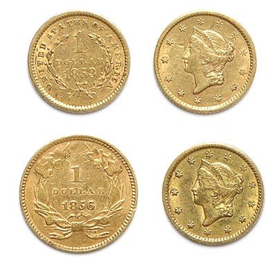 Lot 2605 - Gold One Dollar, Six Coins