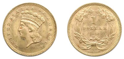 Lot 2604 - 1862, $1 Indian Gold