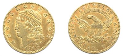Lot 2612 - 1818, $5 Capped Bust Right Gold