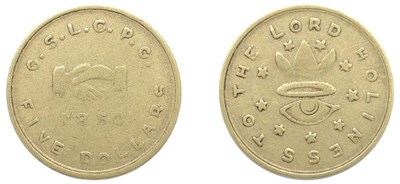 Lot 2649 - 1850, Mormon Gold Five Dollars