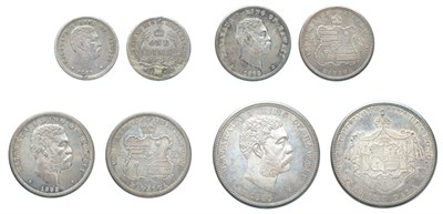 Lot 2662 - 1883, Hawaii Set of Four Silver Coins