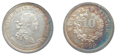 Lot 2629 - 1869, Pattern Standard Silver Dime, Judd-702