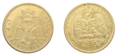 Lot 2351 - MEXICO: 1876 CN-P, 20 Pesos, FR. #122, KM. #414.2