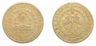Lot 2316 - CHILE: 1820 FD, 8 Escudos, FR. #33, KM. #84