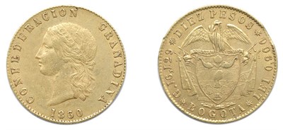 Lot 2329 - COLOMBIA: 1860, 10 Pesos, FR. #88, KM. #129.1
