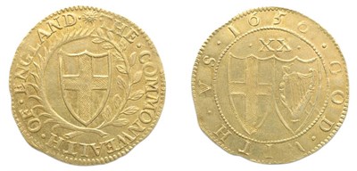Lot 2247 - GREAT BRITAIN, 1650, 1 Unite or 20 Shillings, S-3208, FR. #269