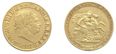 Lot 2255 - GREAT BRITAIN: 1817, 1 Sovereign, FR. #37, KM. #674