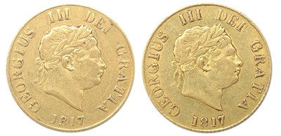 Lot 2253 - GREAT BRITAIN: 1817, 1/2 Sovereign, FR. #372, KM. #673