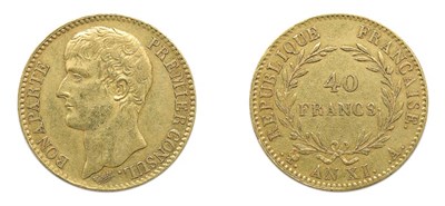Lot 2055 - FRANCE: 1803 A, 40 Francs, KM. #652