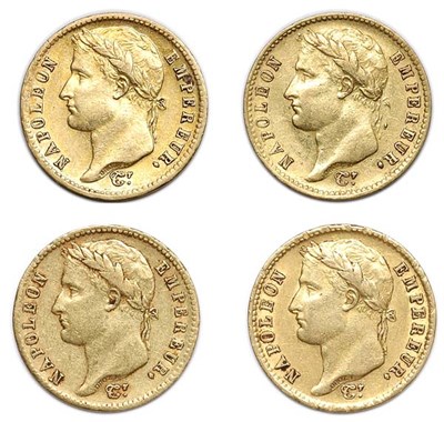 Lot 2050 - FRANCE: Nine 20 Francs Gold Coins, KM. #687 and 695