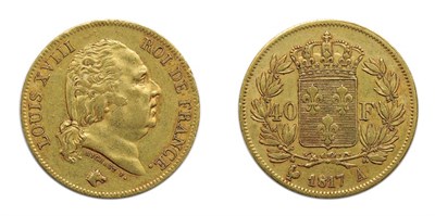 Lot 2057 - FRANCE: 1817 A, 40 Francs, KM. #713.1