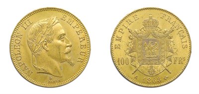 Lot 2065 - FRANCE: 1868 A, 100 Francs, KM. #802.1
