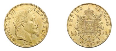 Lot 2062 - FRANCE: 1867 BB, 50 Francs, KM. #804.2