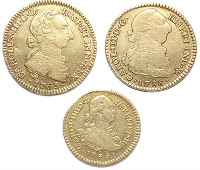 Lot 2205 - SPAIN: Five Gold Coins