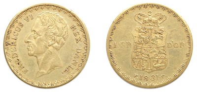 Lot 2232 - DENMARK, 1831 FA/FF, 1 Frederiks d'or, KM. #701
