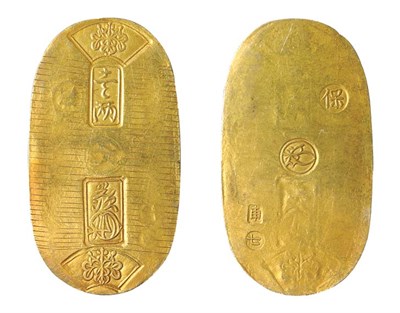 Lot 2369 - JAPAN: Gold Piece.  Possibly a Tempo Koban