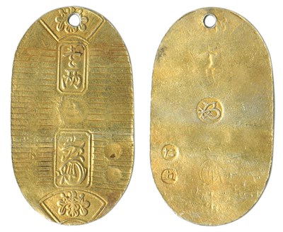 Lot 2371 - JAPAN: 1860 to 1867, Koban, 1/4 Tael Gold, C #22d