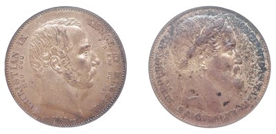 Lot 2231 - DENMARK: 1863 RH, 2 Rigsdaler, Double Head with Frederick VII and Christian IX