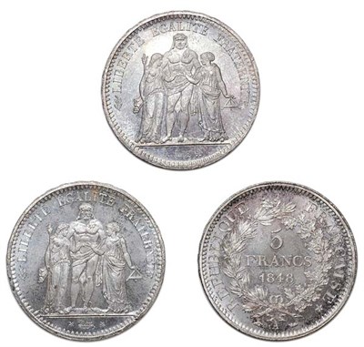Lot 2044 - FRANCE: 1848A, Eight 5 Francs Coins, KM. #756.1