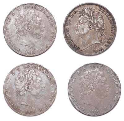 Lot 2262 - GREAT BRITAIN: Four Silver Coins, One 1819, Two 1820 and One 1821, Dav. #103