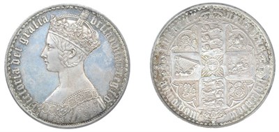 Lot 2242 - GREAT BRITAIN: 1847, 1 Crown, KM. #744