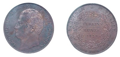 Lot 2111 - GERMANY: Hesse-Darmstadt, 1839, 2 Thalers, KM. #310