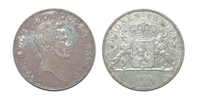 Lot 2116 - GERMANY: Nassau, 1836, 1 Thaler, KM. C #49, DAV. #743