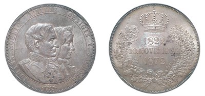 Lot 2137 - GERMANY: Saxony, 1872 B, 2 Thalers, KM. #1231