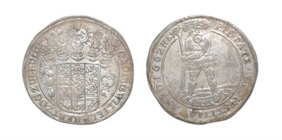 Lot 2090 - GERMANY: Brunswick-Luneburg-Calenburg, 1662, 1 Thaler, KM. #57.1
