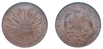 Lot 2341 - MEXICO: 1866 C-CE, 8 Reales, KM. #377.3