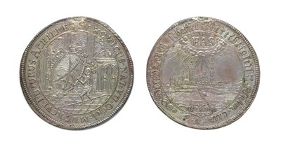 Lot 2135 - GERMANY: Saxony, 1696 IK, 1 Thaler, KM. #675, Dav. #7653