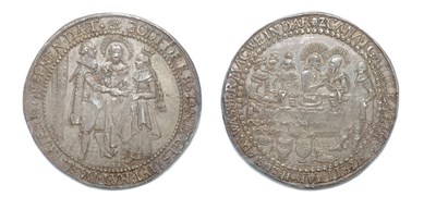 Lot 2102 - GERMANY: Hamburg, Mid 1700s, Double Marriage Thaler