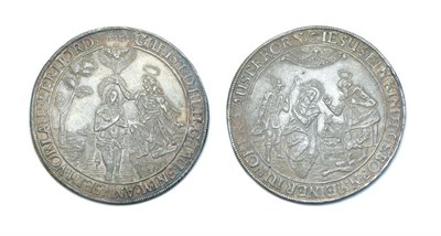 Lot 2149 - GERMANY: Mid 1700s, Double Religious Thaler