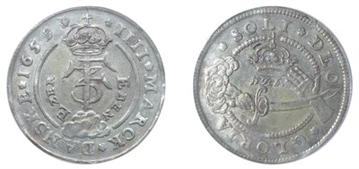 Lot 2222 - DENMARK: 1659, 1 Krone, Dav. #3576, KM. #221