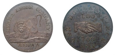Lot 2283 - SIERRA LEONE: 1791, $1 Silver, KM. #6