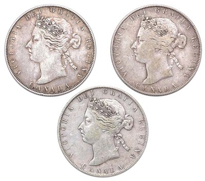 Lot 2303 - CANADA: Approximately Eleven Silver 50 Cent Coins