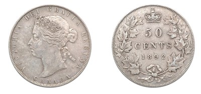 Lot 2294 - CANADA: 1892, 50 Cents, KM. #6