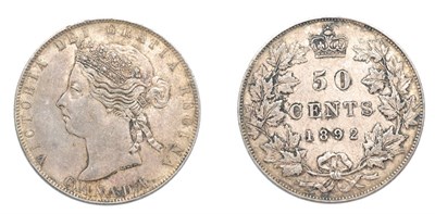 Lot 2292 - CANADA: 1892, 50 Cents, KM. #6