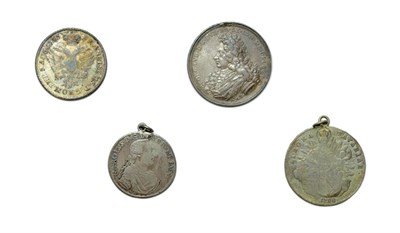 Lot 2425 - GERMANY: Four Thalers and a Medal