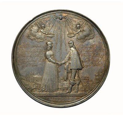 Lot 2416 - GERMANY: 1641, Silver Marriage Medal