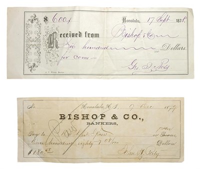 Lot 2684 - Two Cash Receipts