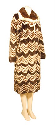 Lot 187 - Mink Chevron Pattern Coat American, late 1960s...