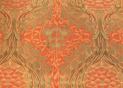 Lot 477 - Set of Arts and Crafts Velvet Curtains English,...