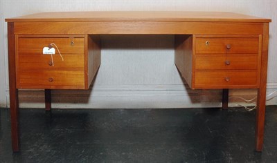 Lot 160 - Danish Modern Teak Executive Desk Height 28...