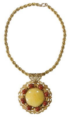 Lot 406 - Miriam Haskell Pendant Necklace American, late...