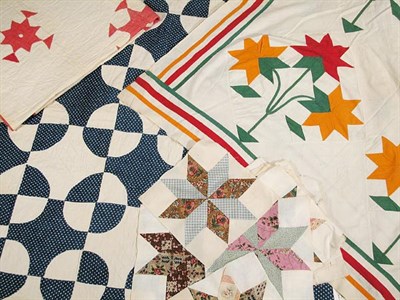 Lot 473 - Group of Handworked Cotton Summer Quilts...